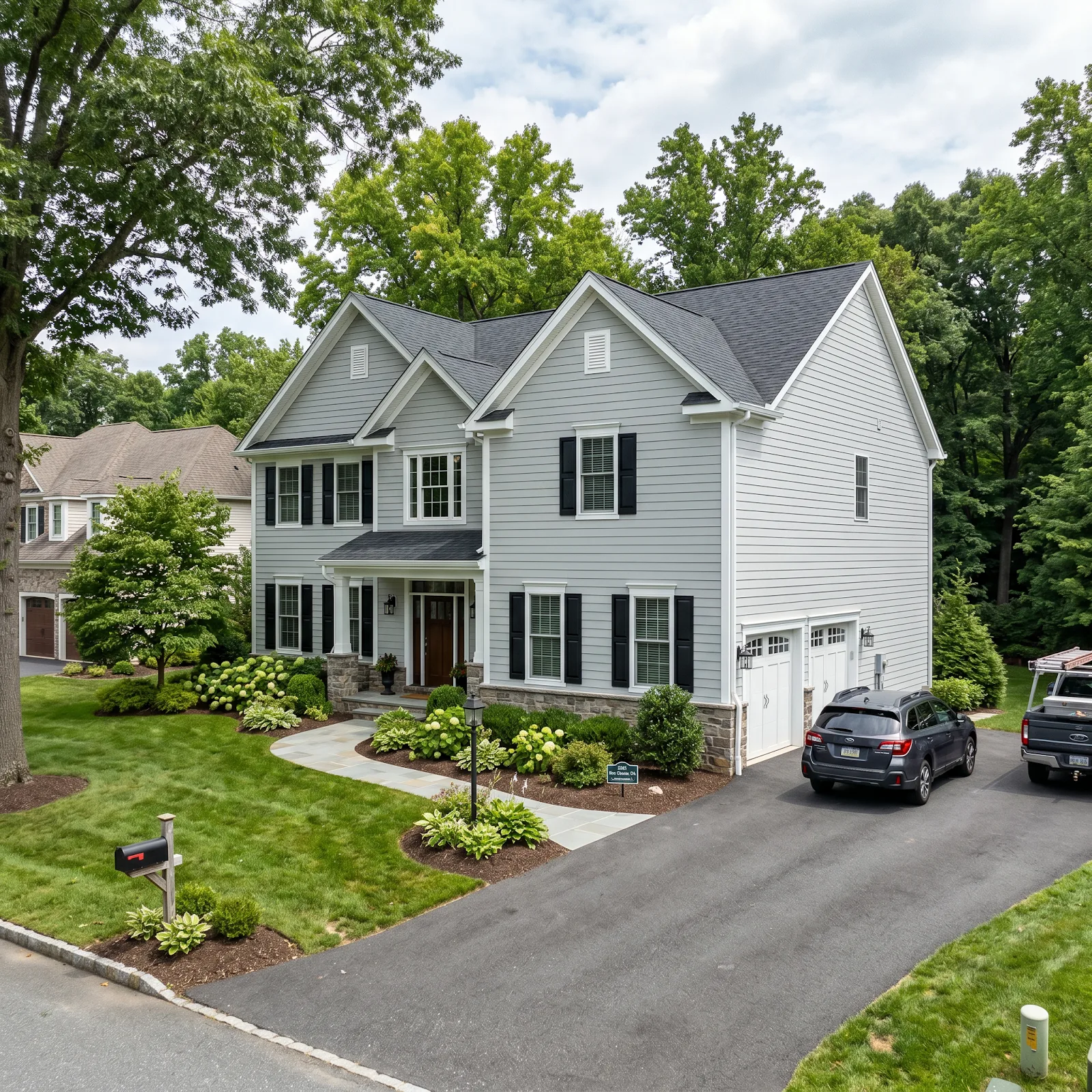 Gray vinyl siding installed on home in Media PA