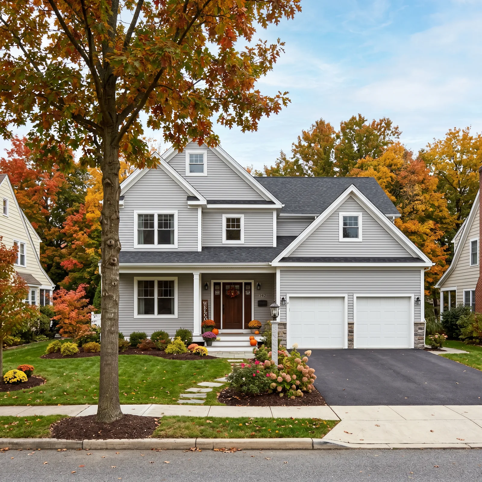 Grey vinyl siding installation in Chadds Ford PA
